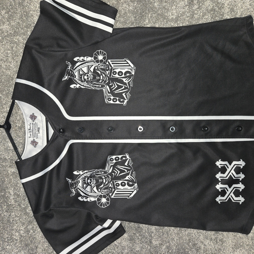 Black Love And Bass Co Baseball Shirt Jersey